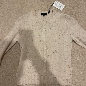 Theory cream multi woolcash sweater